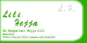 lili hejja business card
